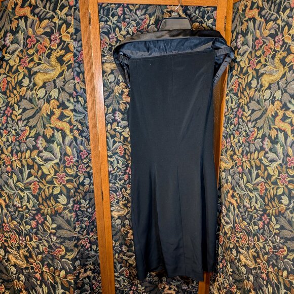 Vintage vest or dress Black Large collar, black button Size Medium - Picture 2 of 9